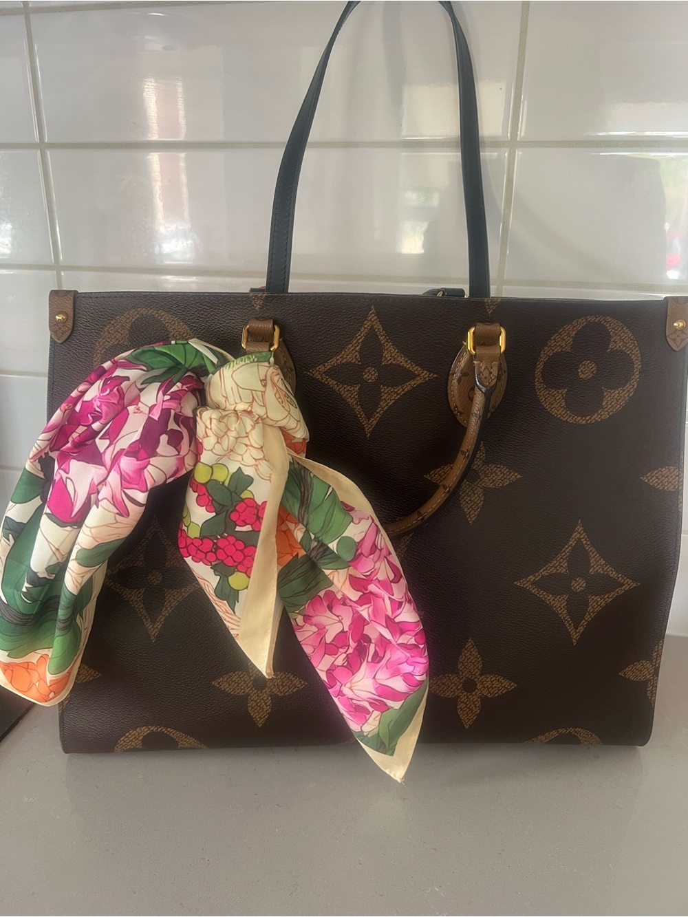 Designer-Style Traditional Lei Floral Scarf